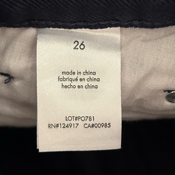 NWT, WeWoreWhat Women’s High Rise Dad Raw Hem Jeans in French Navy, Size 26 - Picture 9 of 12